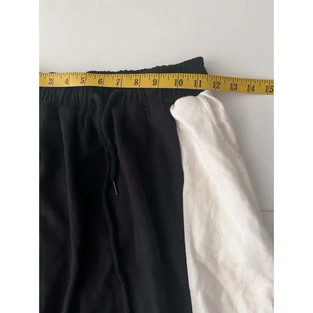 YEOU-NE Maxi Skirt Women Black White Colorblock Harley Davidson Biker Graphic